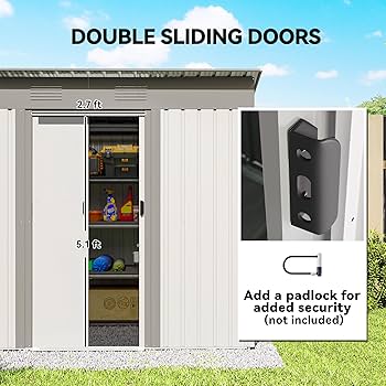 Amazon.com : Outsunny 7' x 4' Metal Lean to Garden Shed